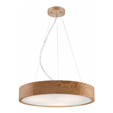 Żyrandol na lince OAK 3xE27/60W/230V dąb ø 47,5 cm - FSC certyfikowano