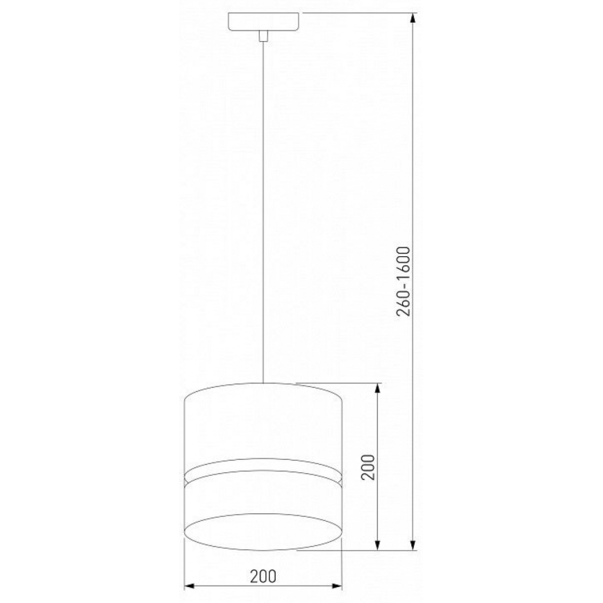 Żyrandol na lince PAGLIA 1xE27/60W/230V białe