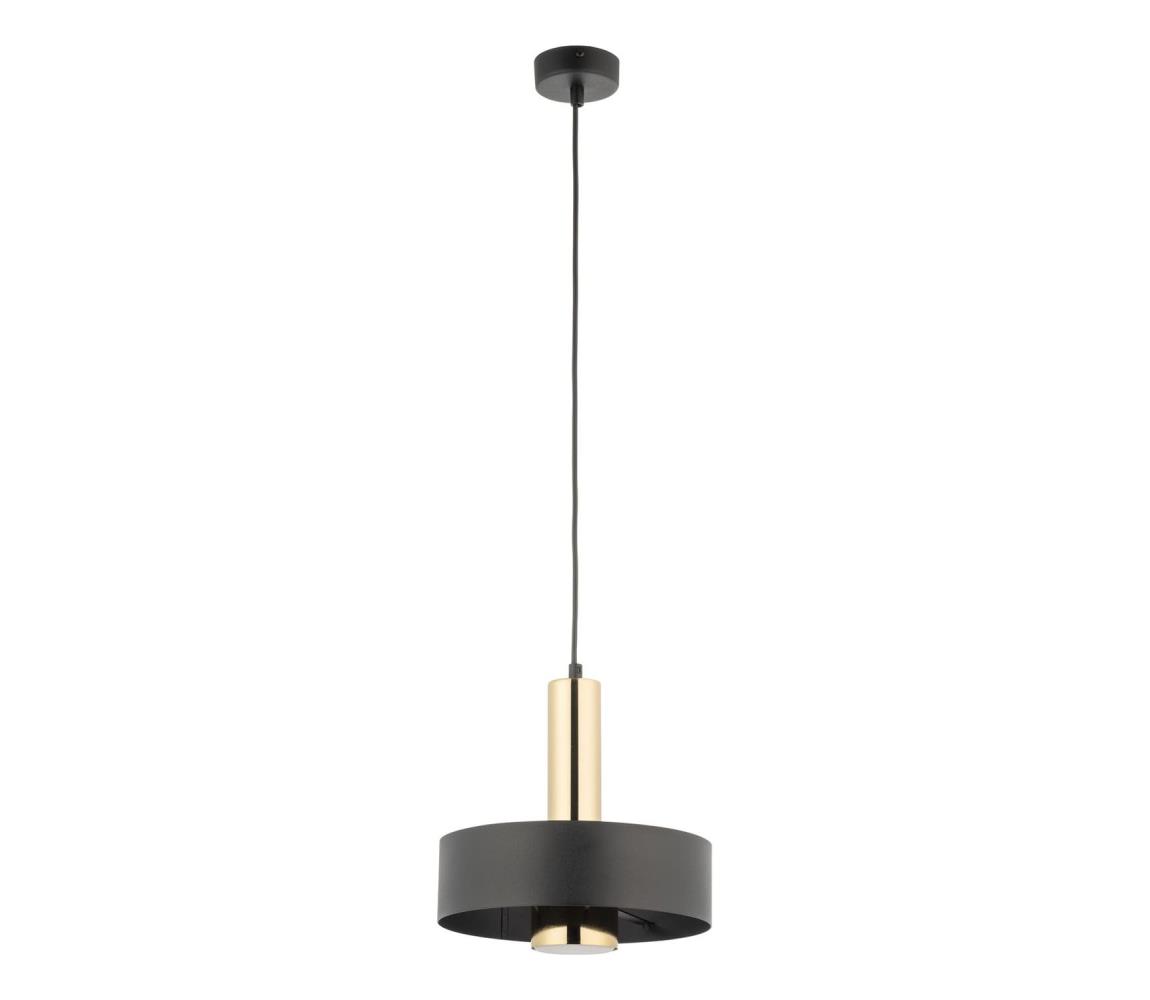 Żyrandol na lince RIF LUX 1xGX53/12W/230V śr. 25 cm czarny/złoty