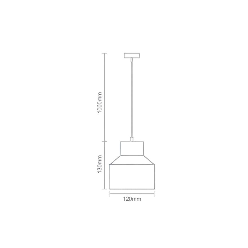 Żyrandol na lince TERRAZZO 1xE27/60W/230V śr. 12 cm czarny