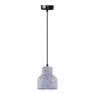 Żyrandol na lince TERRAZZO 1xE27/60W/230V śr. 12 cm szary