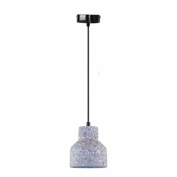 Żyrandol na lince TERRAZZO 1xE27/60W/230V śr. 12 cm szary