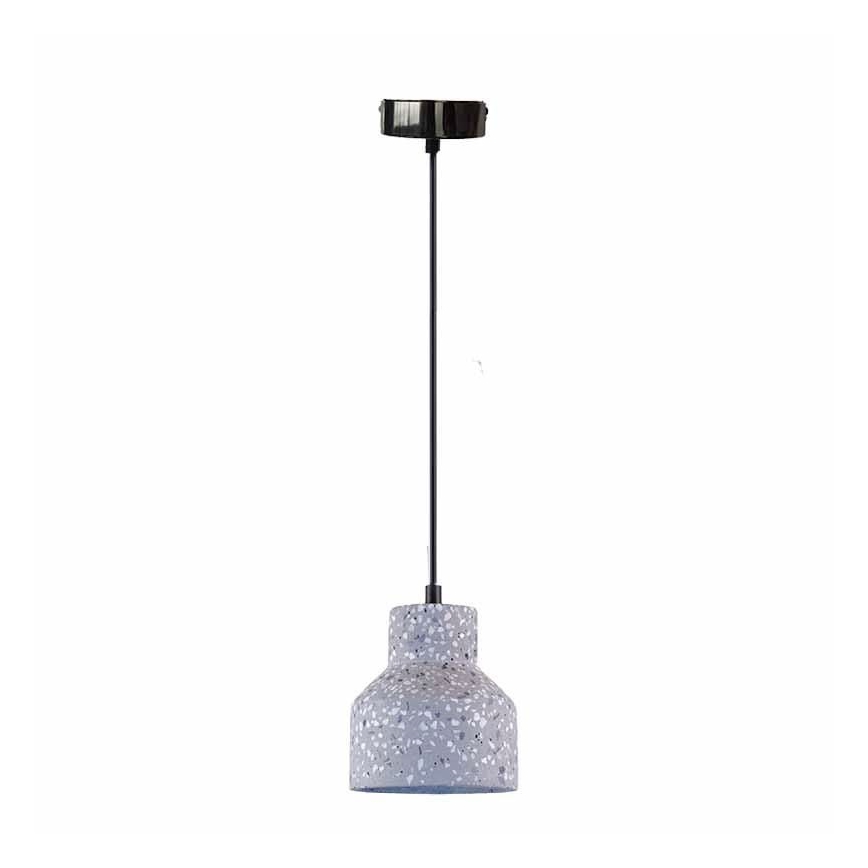 Żyrandol na lince TERRAZZO 1xE27/60W/230V śr. 12 cm szary