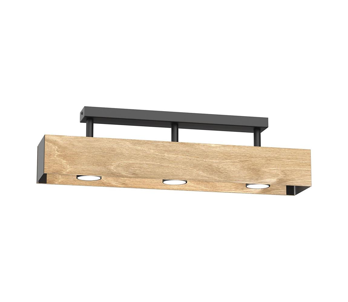 Żyrandol natynkowy MAISON 3xGU10/8W/230V brązowy/dąb