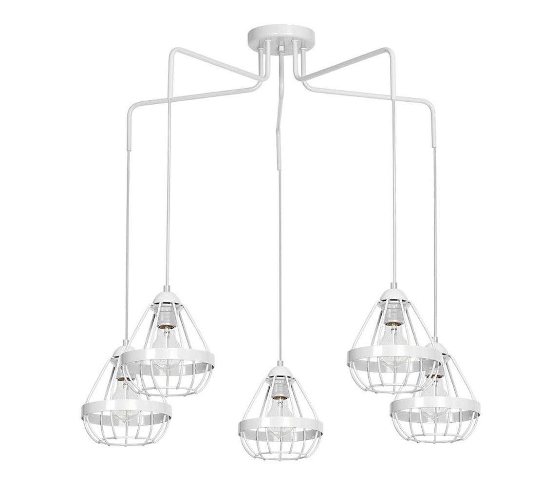 Żyrandol RING 5xE27/60W/230V pająk białe